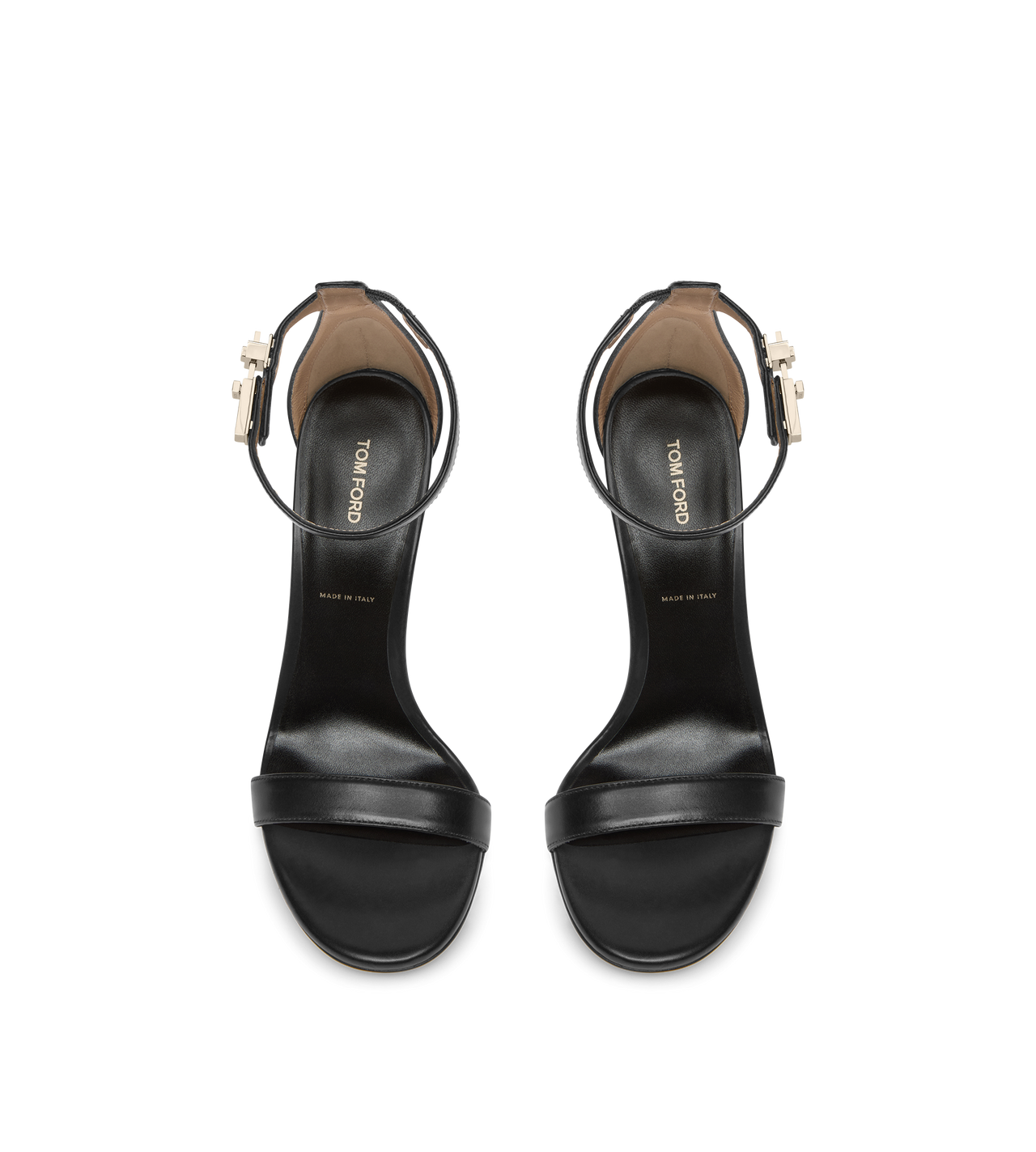 SHINY LEATHER T LATCH ANKLE STRAP SANDAL image number 3