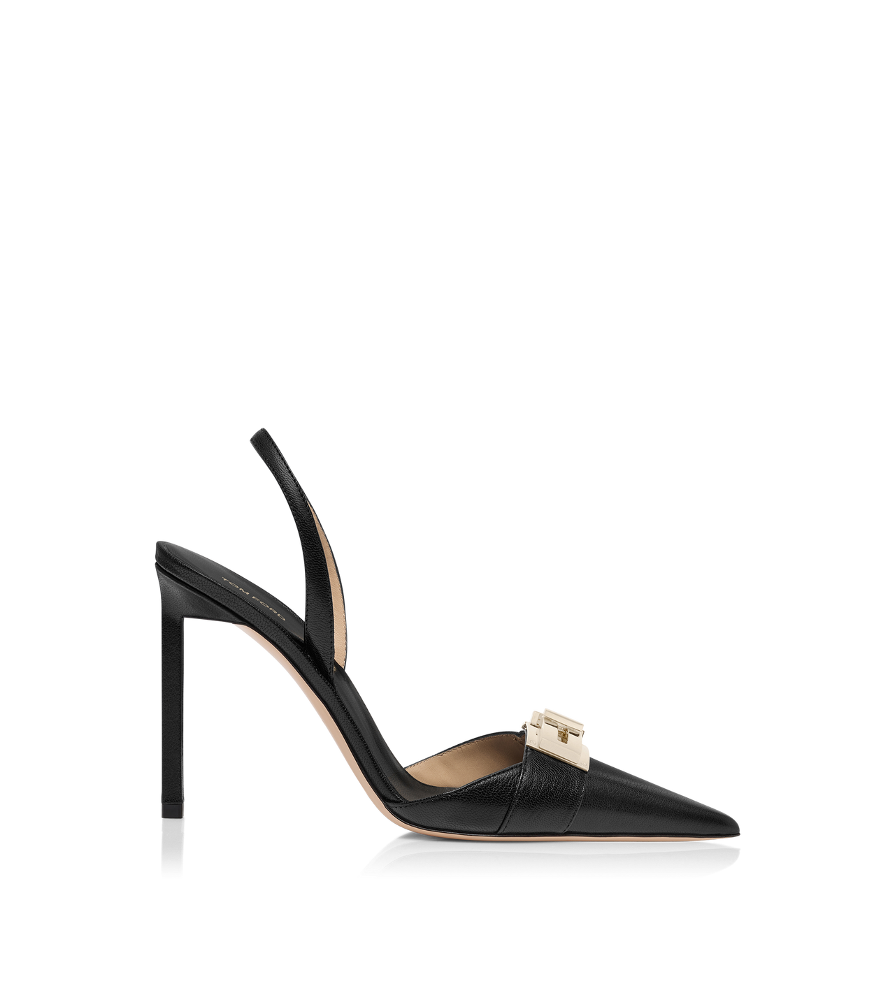SUPPLE GRAIN LEATHER T LATCH SLINGBACK image number 0