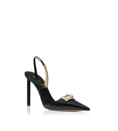 SUPPLE GRAIN LEATHER T LATCH SLINGBACK image number 1