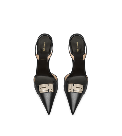 SUPPLE GRAIN LEATHER T LATCH SLINGBACK image number 3