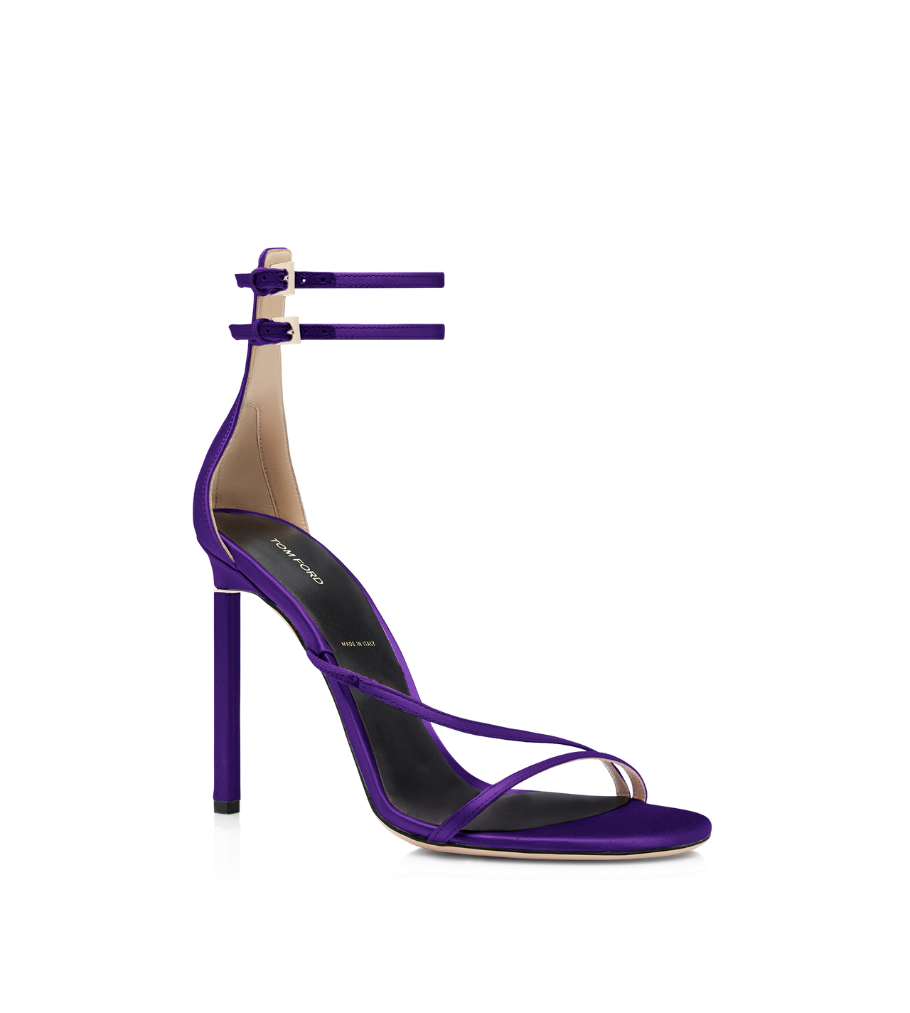 SATIN T ANKLE STRAP SANDAL image number 1