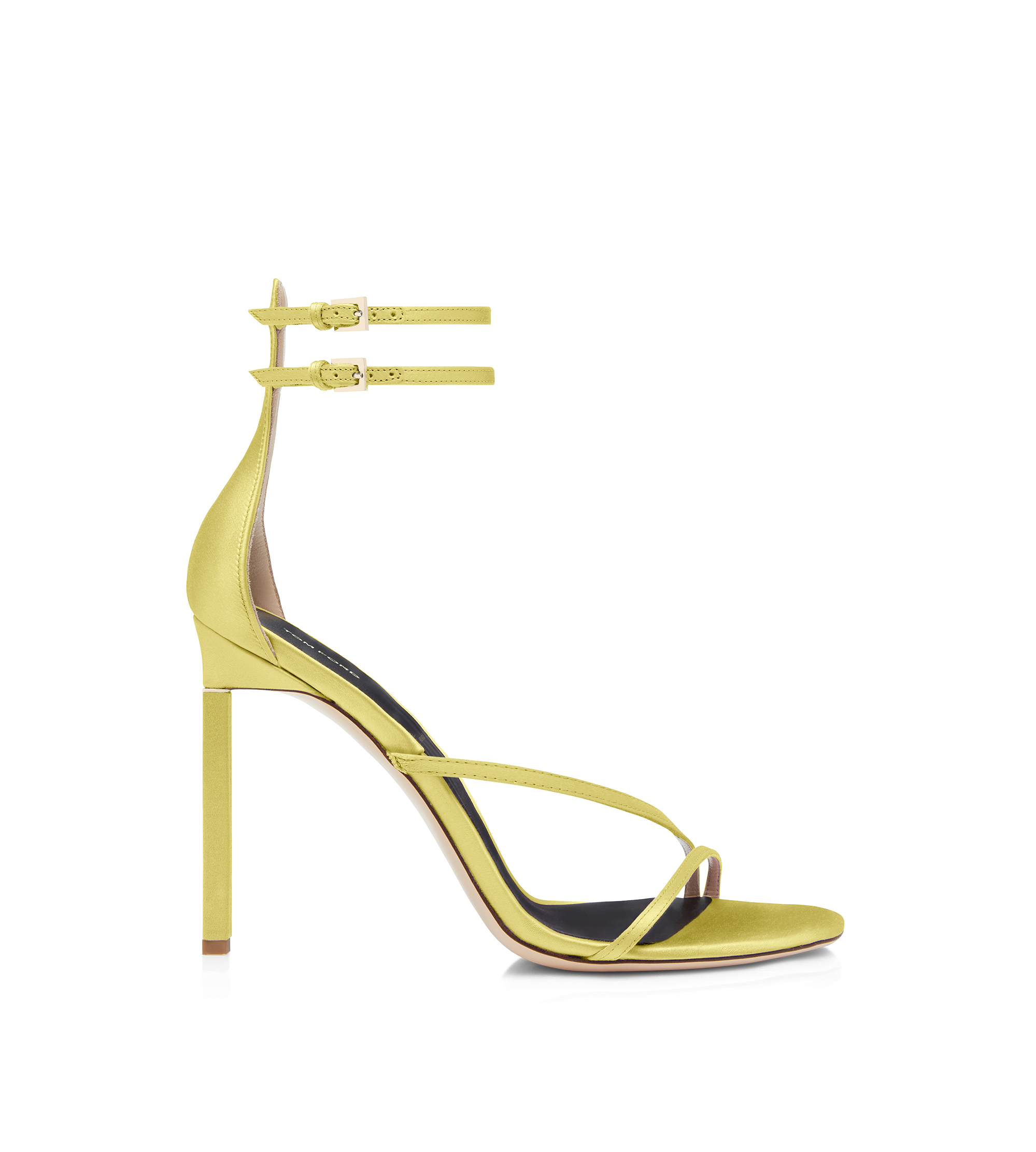 SATIN T ANKLE STRAP SANDAL