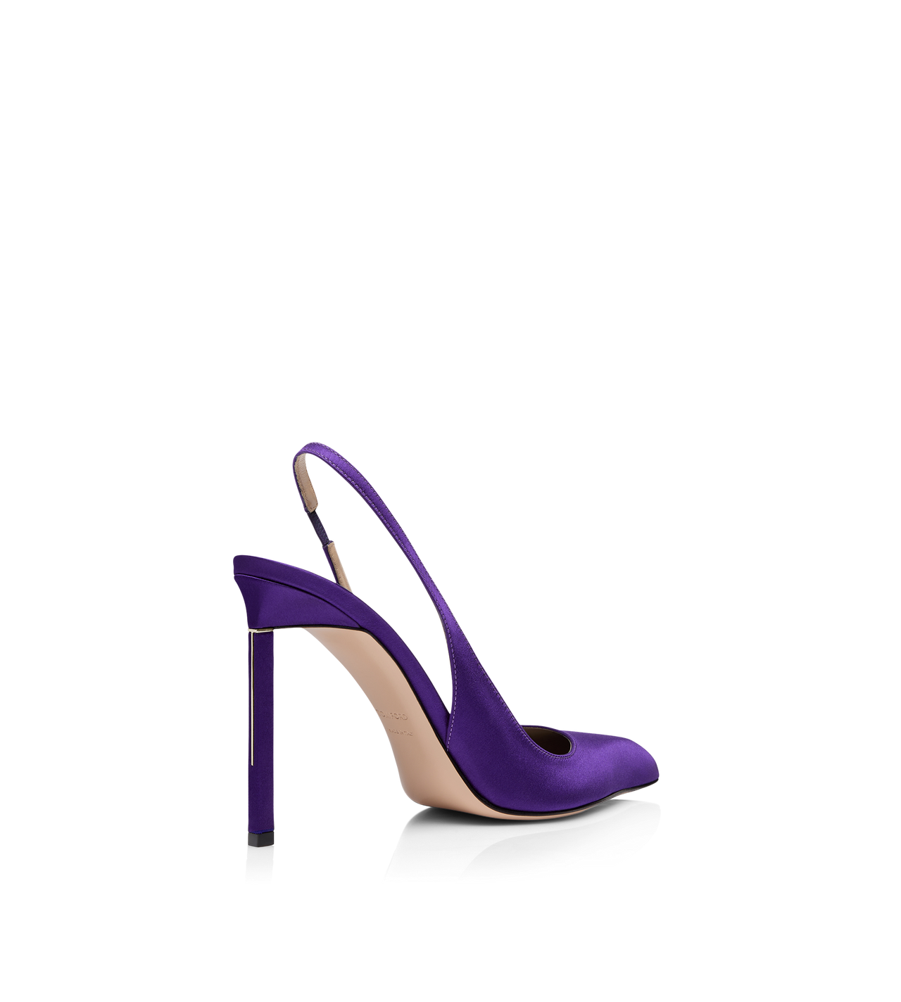 TOM FORD SATIN BRIGHT PURPLE SATIN T SLINGBACK