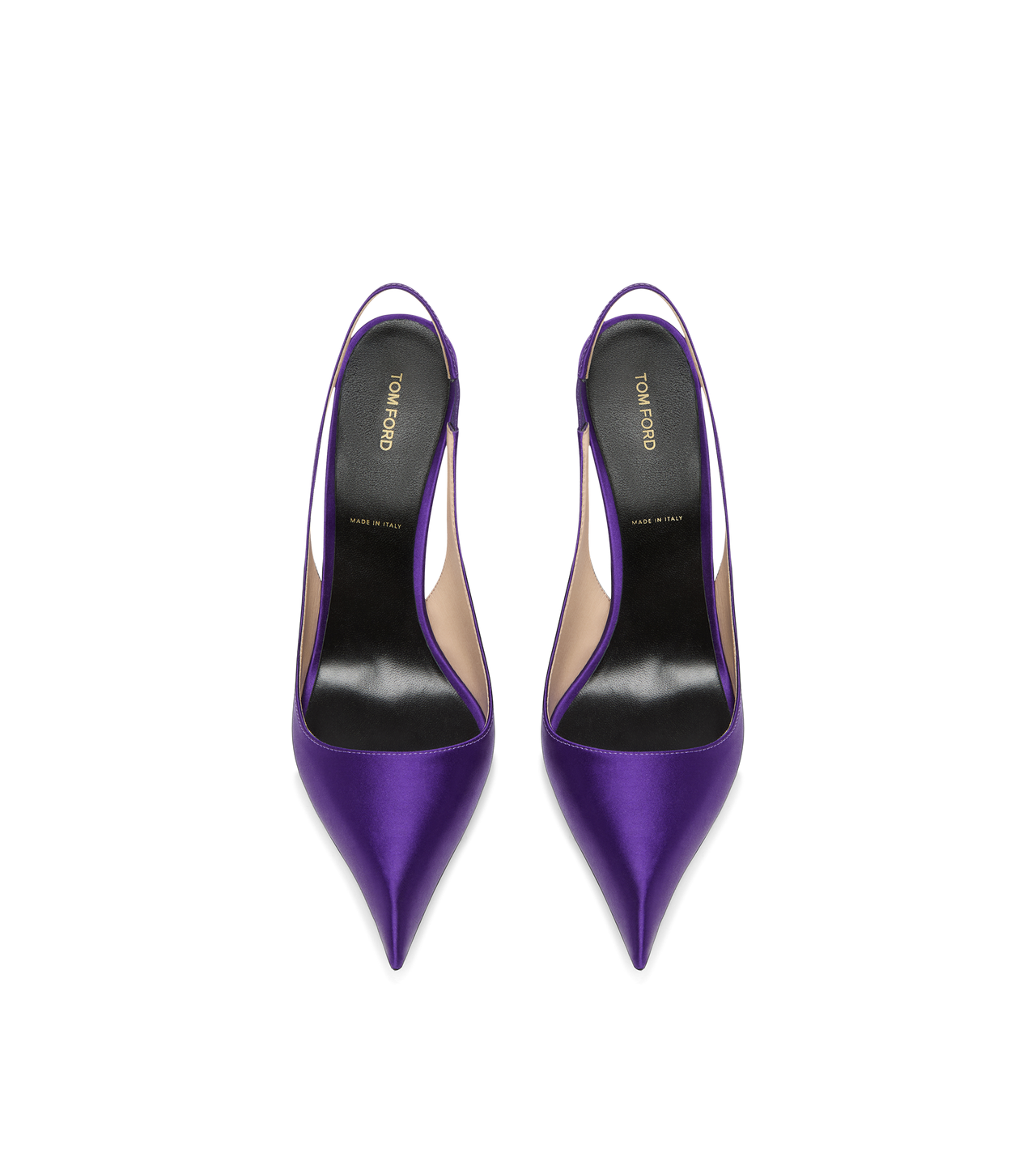 TOM FORD SATIN BRIGHT PURPLE SATIN T SLINGBACK