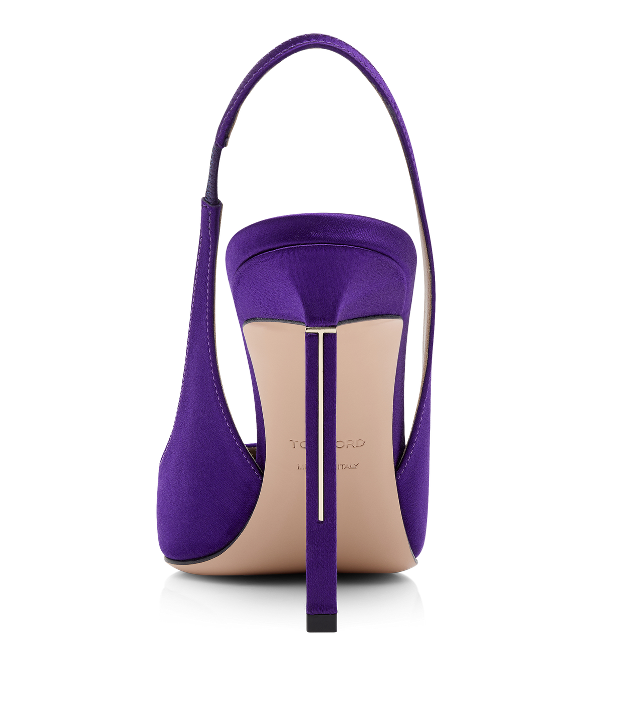 TOM FORD SATIN BRIGHT PURPLE SATIN T SLINGBACK