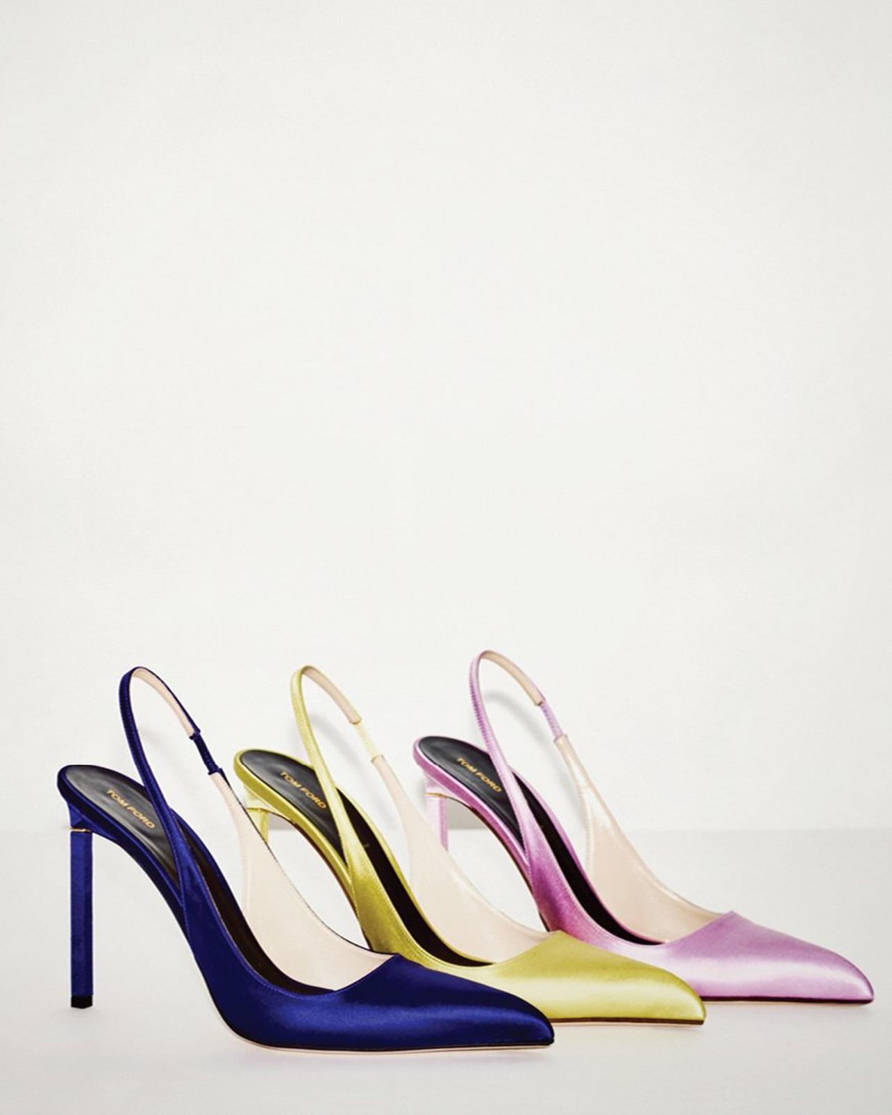 TOM FORD SATIN BRIGHT PURPLE SATIN T SLINGBACK