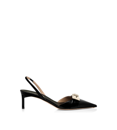SHINY LEATHER T LATCH SLINGBACK image number 0
