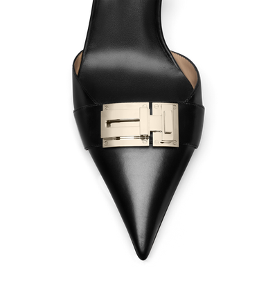 SHINY LEATHER T LATCH SLINGBACK image number 4