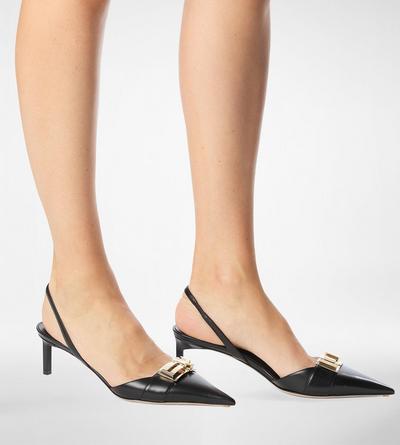 SHINY LEATHER T LATCH SLINGBACK image number 5