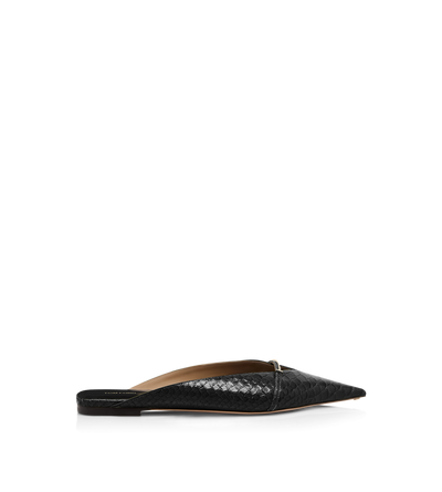 SEMI SHINY PRINTED PYTHON JULIANNE MULE image number 0