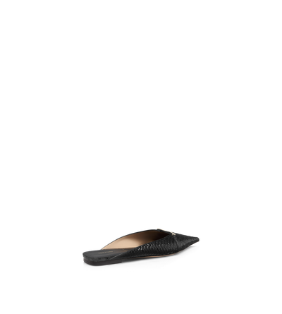 SEMI SHINY PRINTED PYTHON JULIANNE MULE image number 2