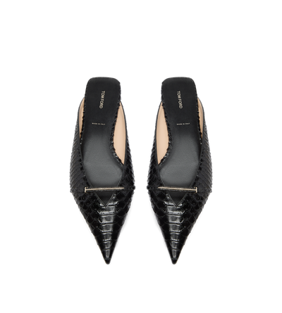 SEMI SHINY PRINTED PYTHON JULIANNE MULE image number 3