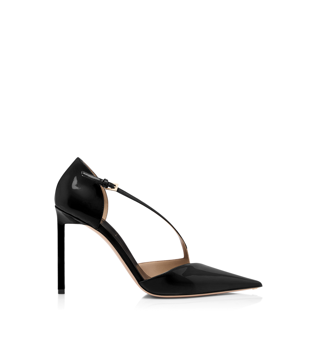 PATENT LEATHER ASYMMETRIC PUMP image number 0