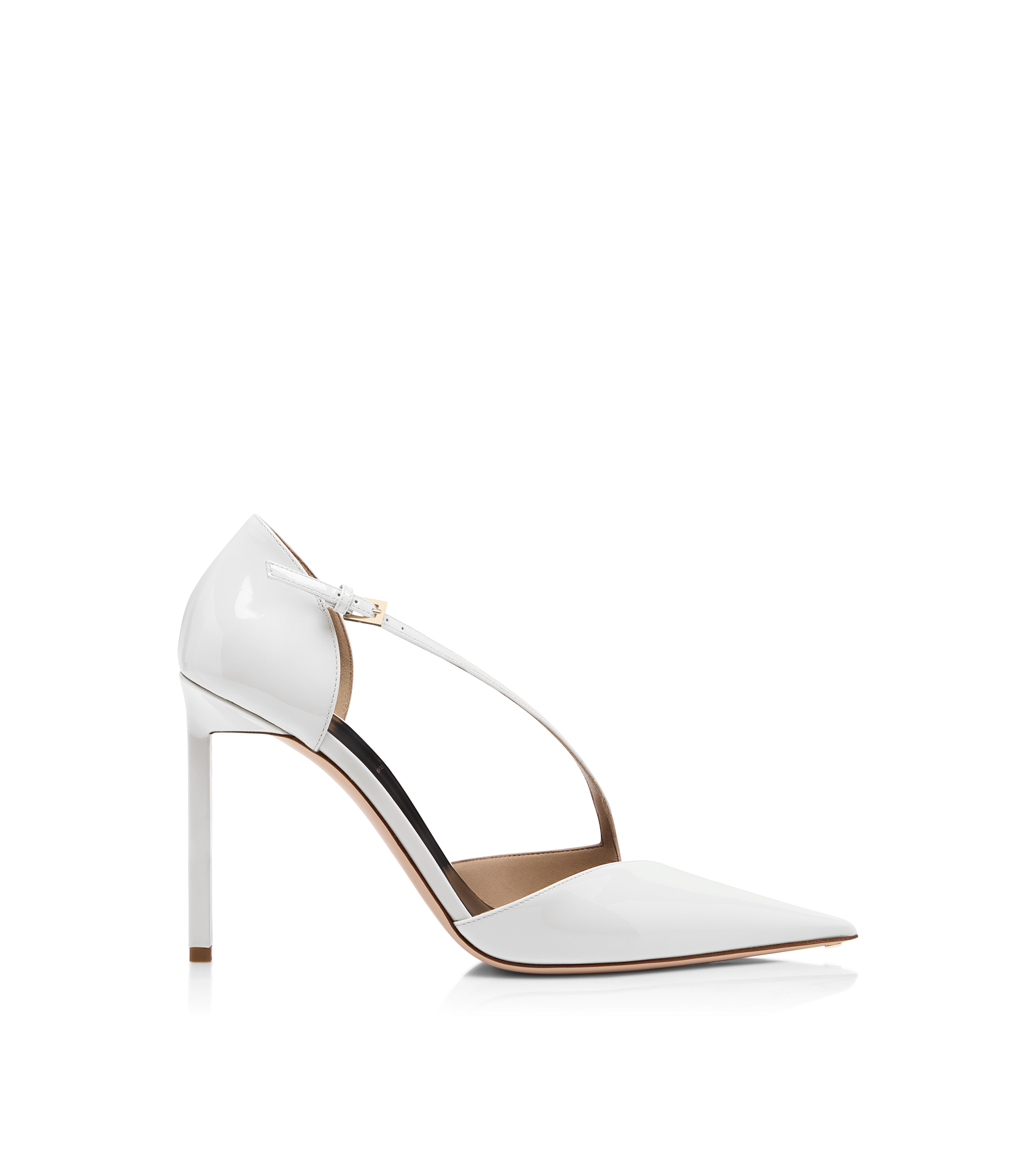 PATENT LEATHER ASYMMETRIC PUMP