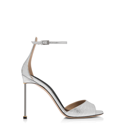 LAMINATED PRINTED TEJUS SPIRE ANKLE STRAP SANDAL image number 0