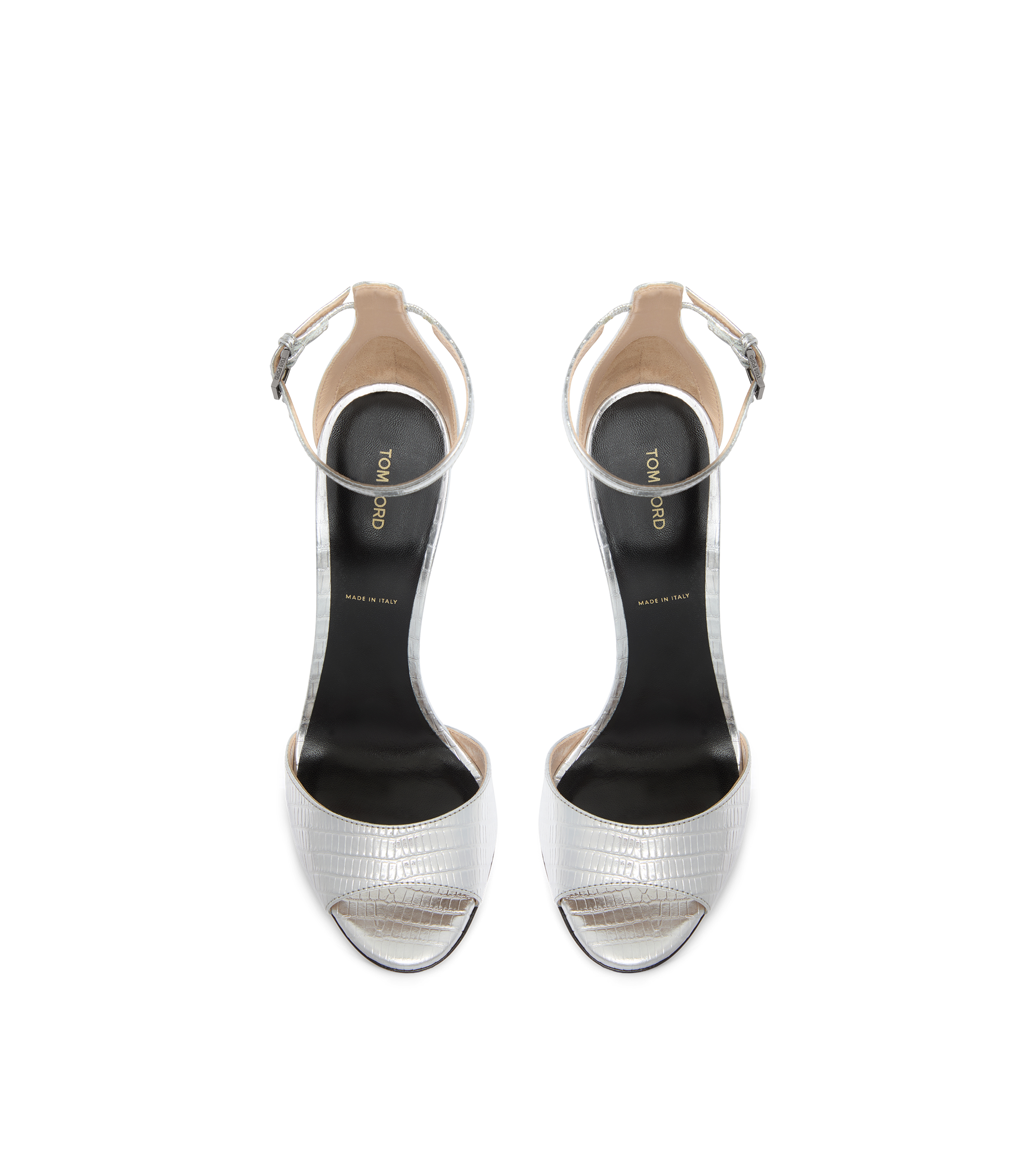 LAMINATED PRINTED TEJUS SPIRE ANKLE STRAP SANDAL | TOM FORD Fashion