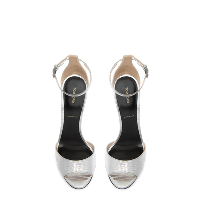 LAMINATED PRINTED TEJUS SPIRE ANKLE STRAP SANDAL image number 3