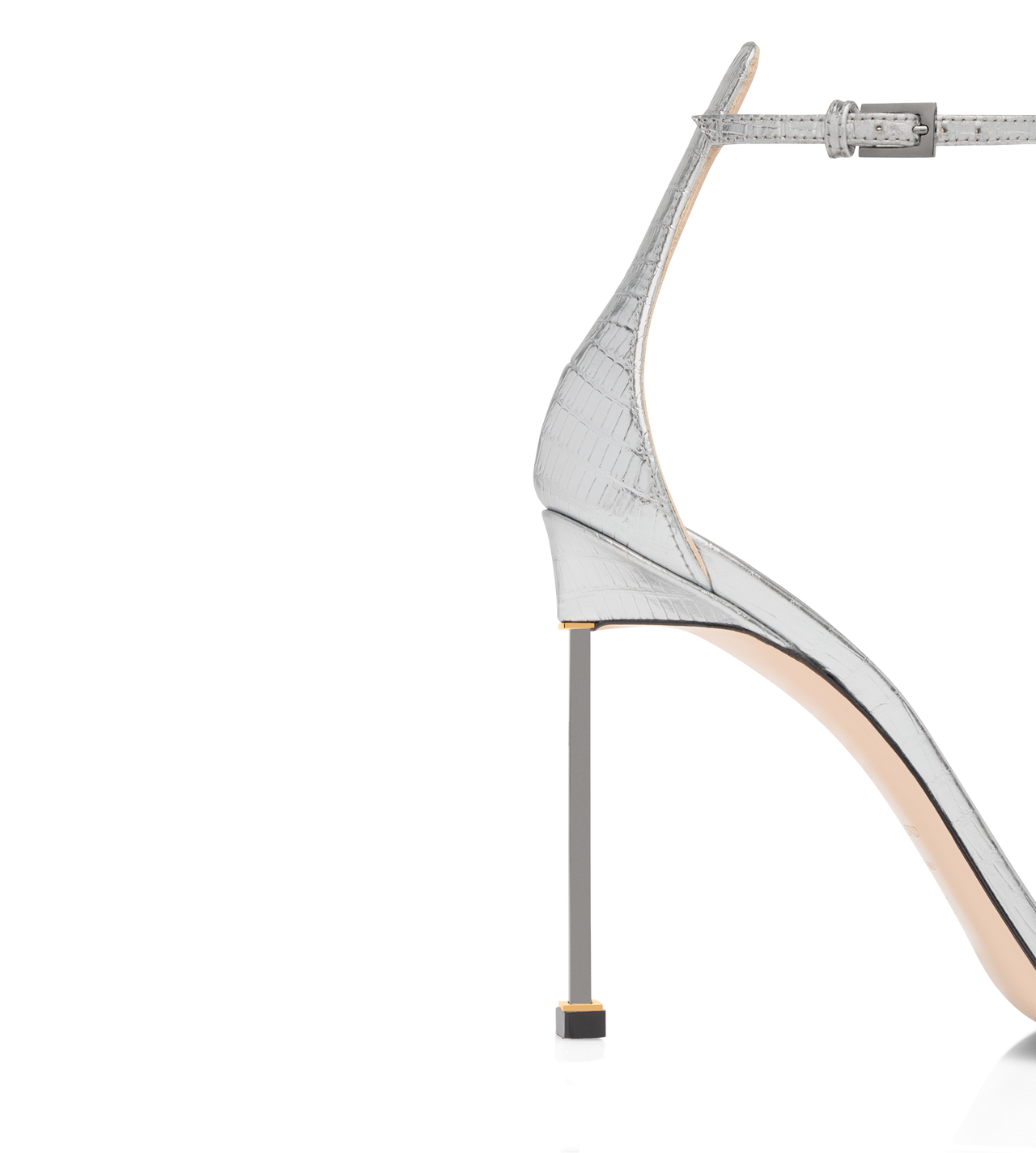 LAMINATED PRINTED TEJUS SPIRE ANKLE STRAP SANDAL image number 4