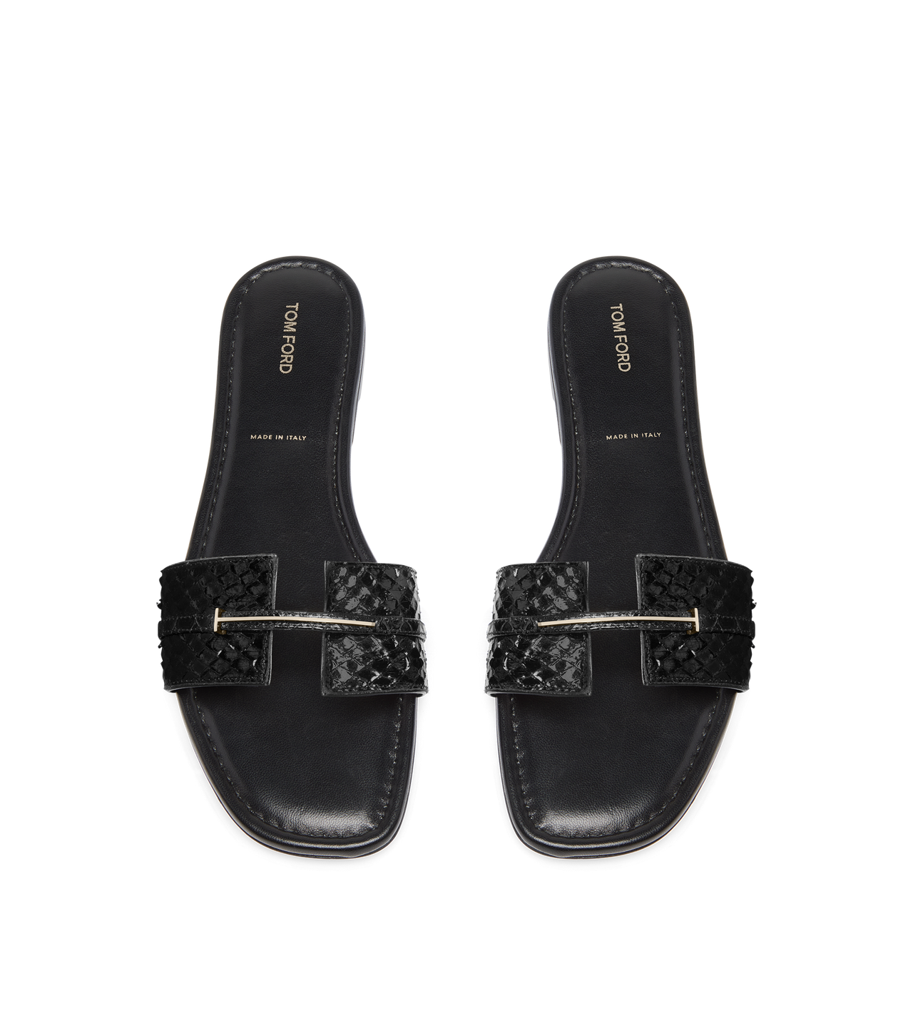 SEMI SHINY PRINTED PYTHON JULIANNE SLIDE image number 3