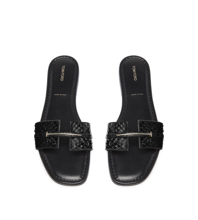 SEMI SHINY PRINTED PYTHON JULIANNE SLIDE image number 3