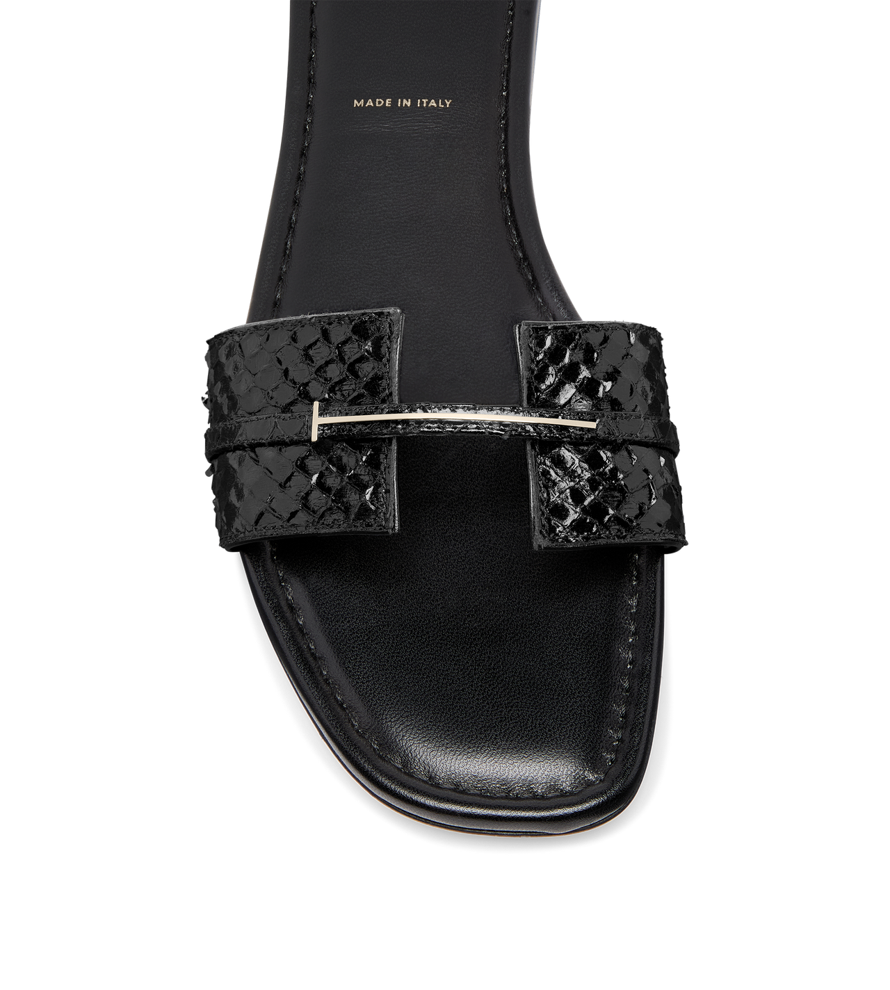 SEMI SHINY PRINTED PYTHON JULIANNE SLIDE image number 4