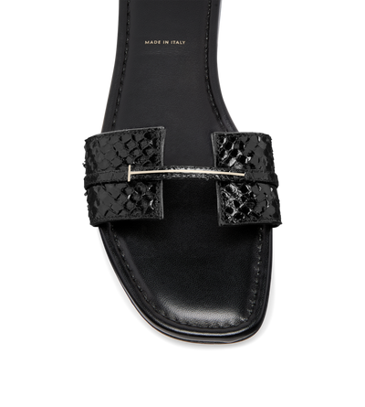 SEMI SHINY PRINTED PYTHON JULIANNE SLIDE image number 4