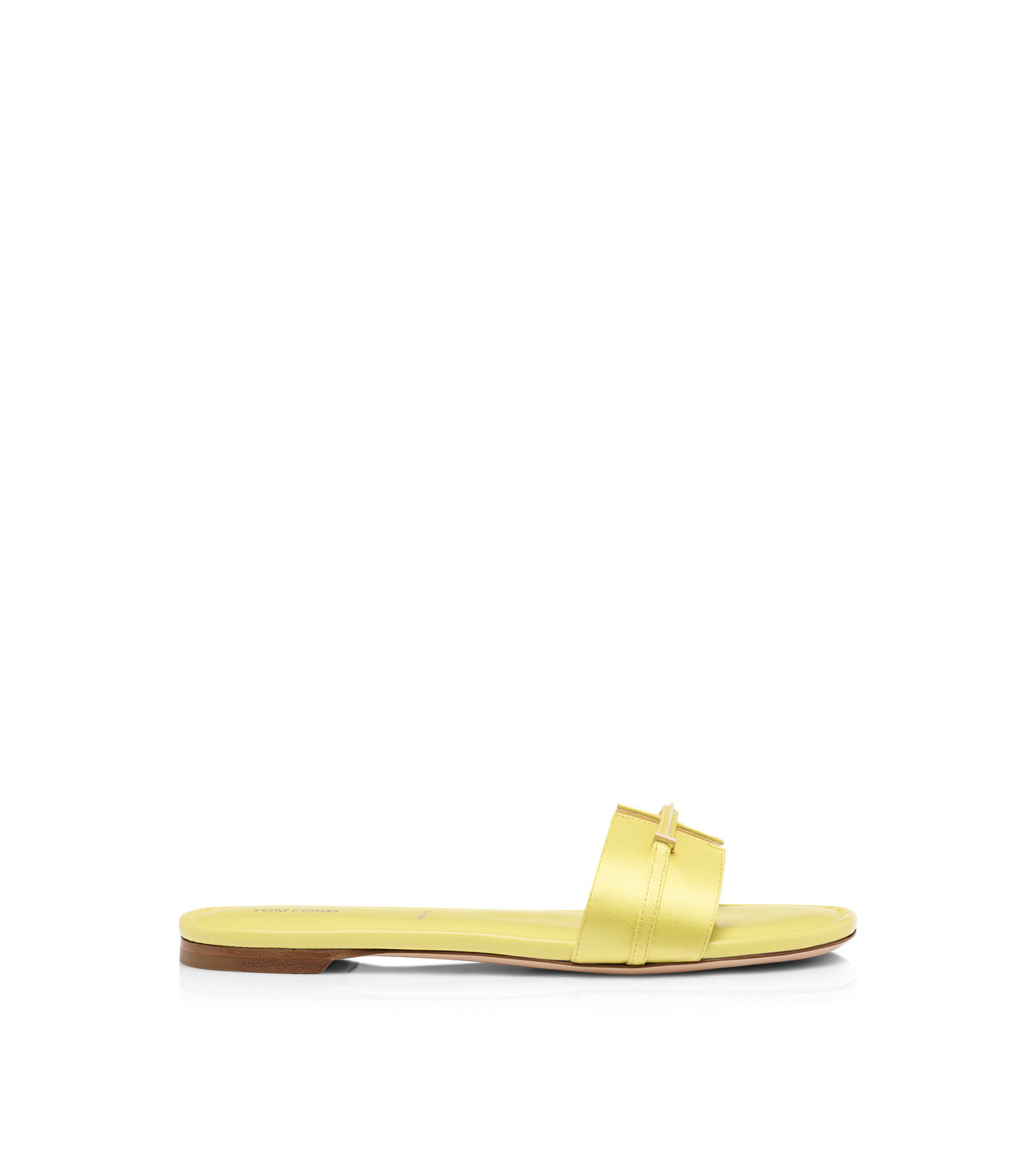 TOM FORD  CANARY YELLOW SATIN JULIANNE SLIDE