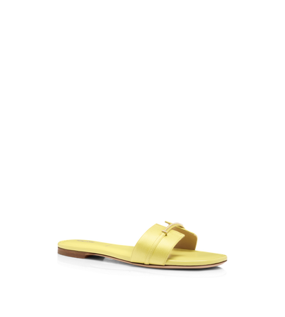 TOM FORD  CANARY YELLOW SATIN JULIANNE SLIDE