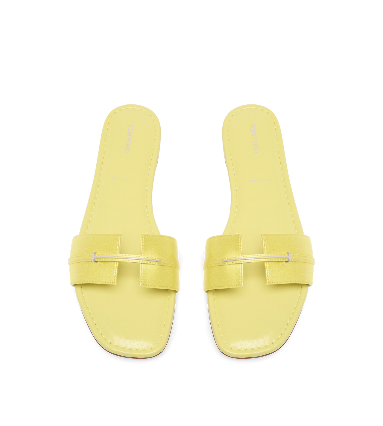 TOM FORD  CANARY YELLOW SATIN JULIANNE SLIDE