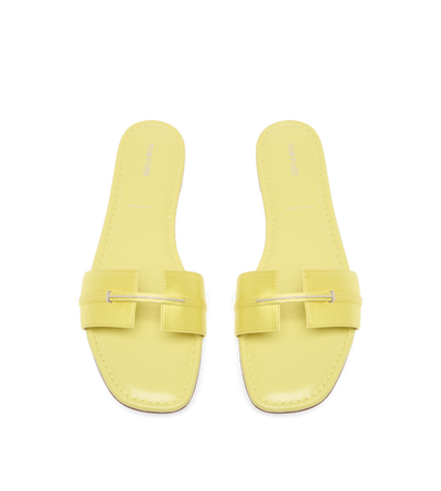 TOM FORD  CANARY YELLOW SATIN JULIANNE SLIDE