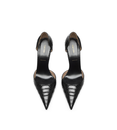 SEMI SHINY PRINTED PYTHON SPIRE D'ORSAY PUMP image number 3