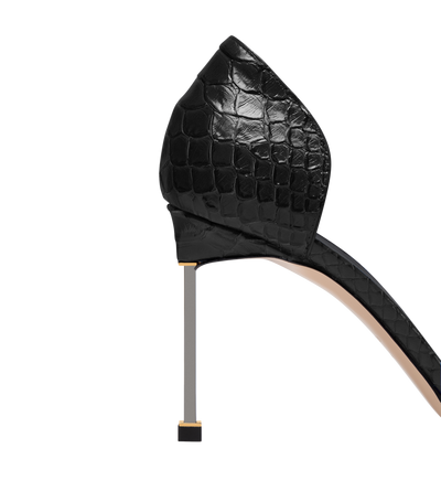 SEMI SHINY PRINTED PYTHON SPIRE D'ORSAY PUMP image number 4