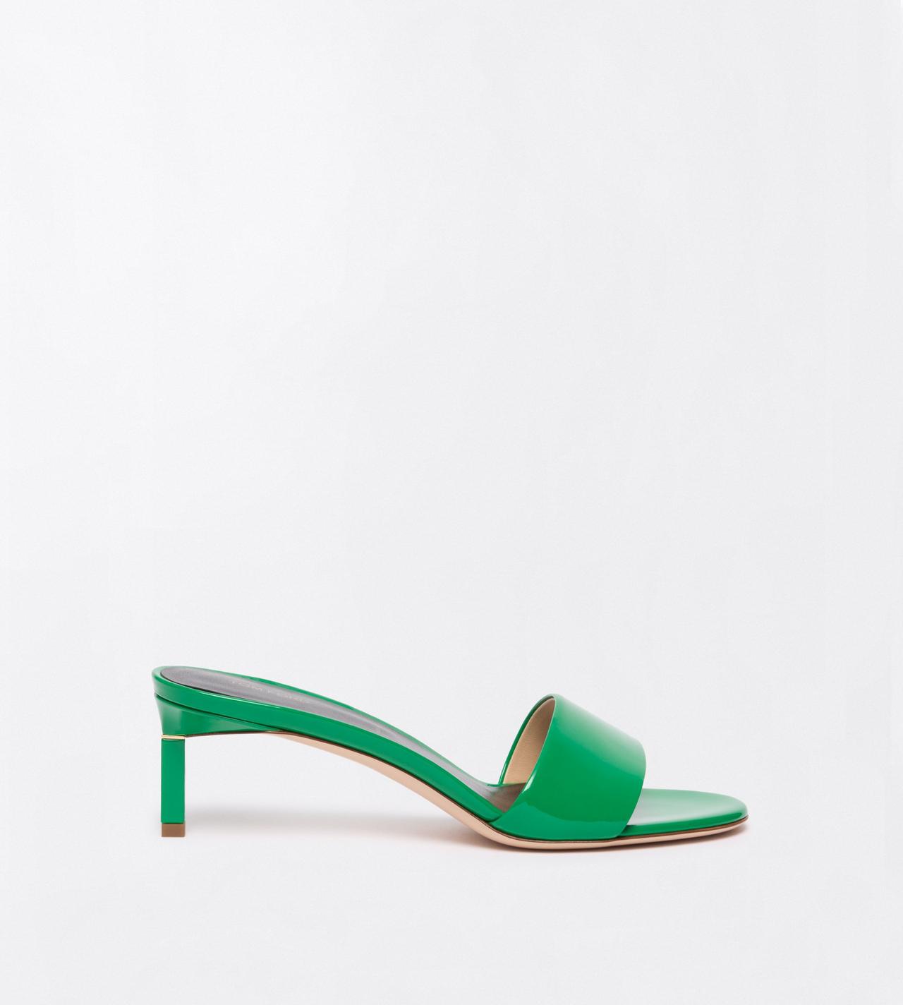 TOM FORD LEATHER BRIGHT GREEN PATENT LEATHER T MULE