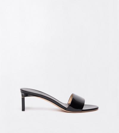 TOM FORD LEATHER BLACK PATENT LEATHER T MULE