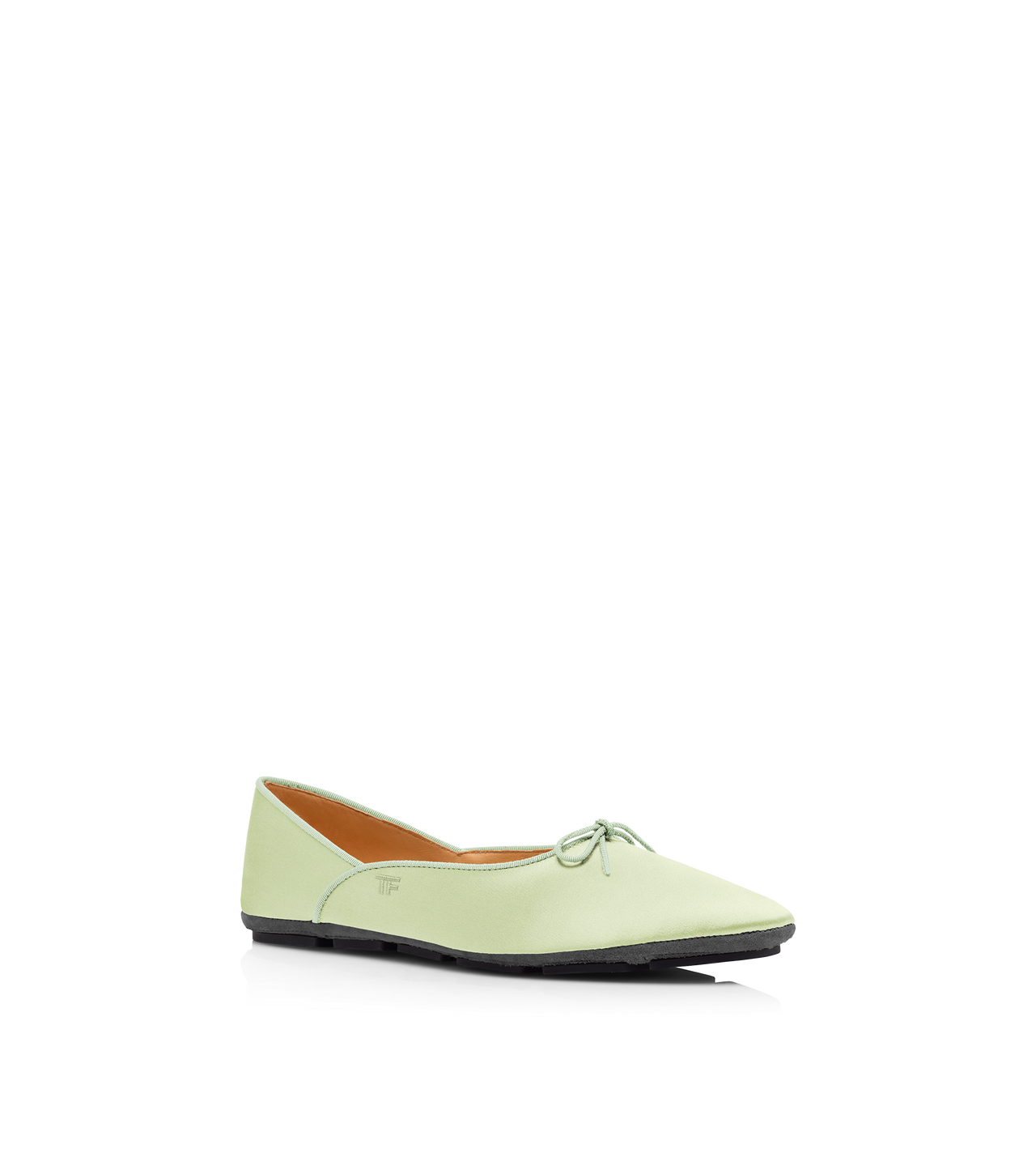 TOM FORD SATIN ICED PISTACHIO SATIN CARLA BALLET SHOE