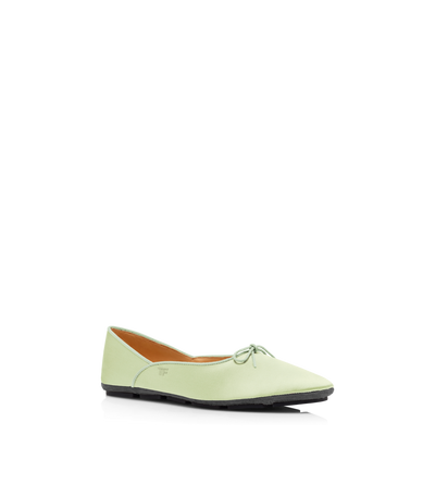 TOM FORD SATIN ICED PISTACHIO SATIN CARLA BALLET SHOE