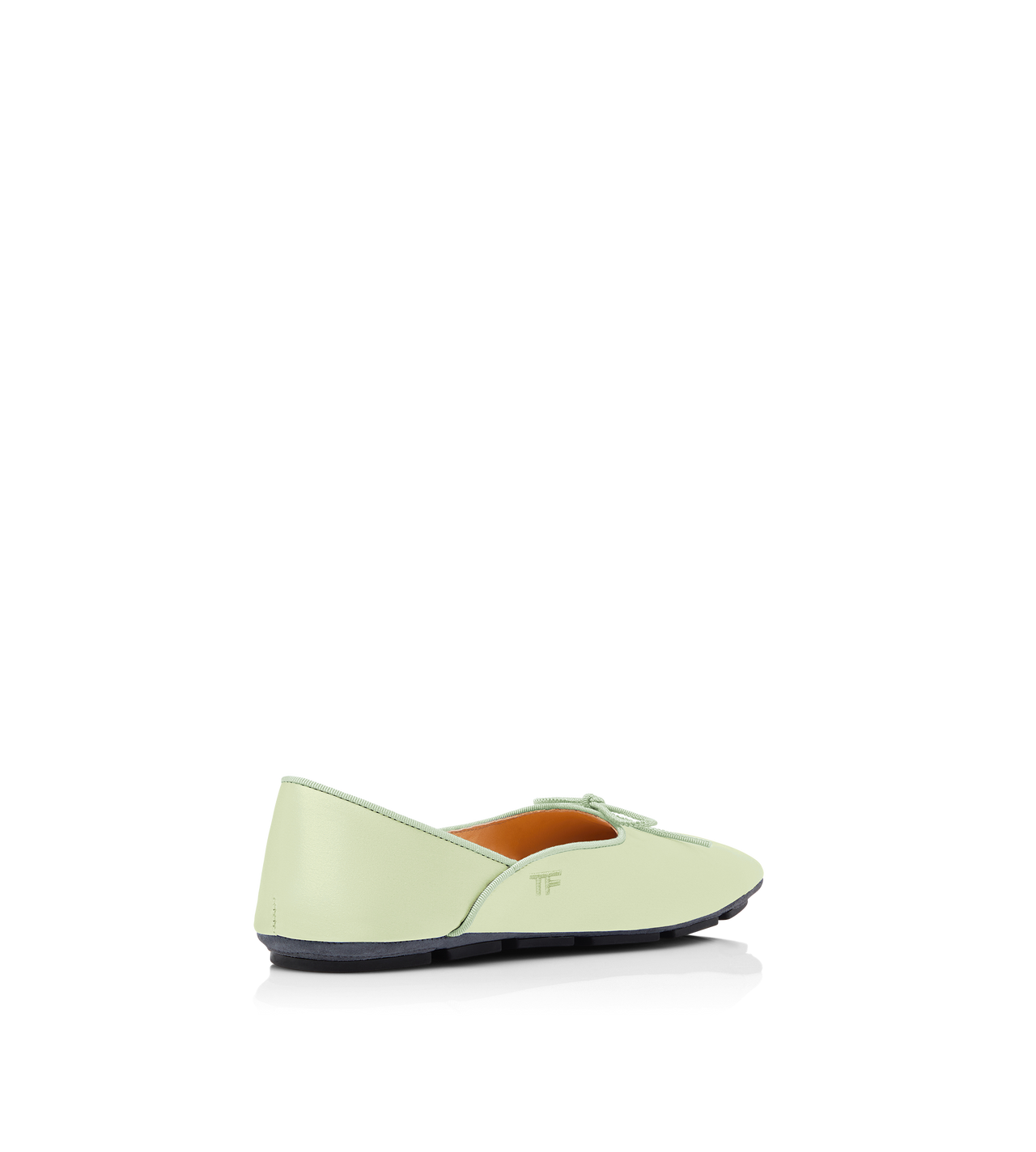 TOM FORD SATIN ICED PISTACHIO SATIN CARLA BALLET SHOE