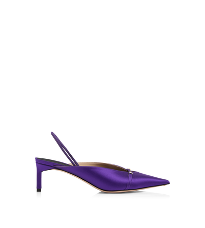 TOM FORD  BRIGHT PURPLE SATIN JULIANNE SLINGBACK
