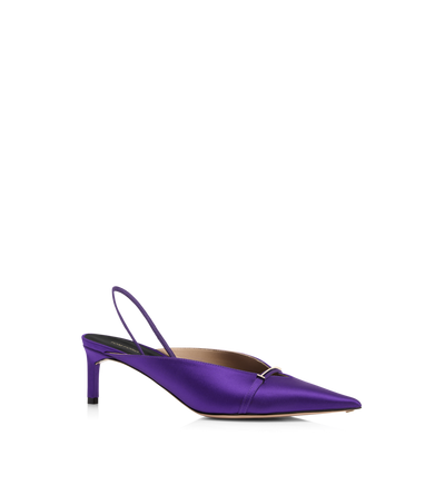 TOM FORD  BRIGHT PURPLE SATIN JULIANNE SLINGBACK