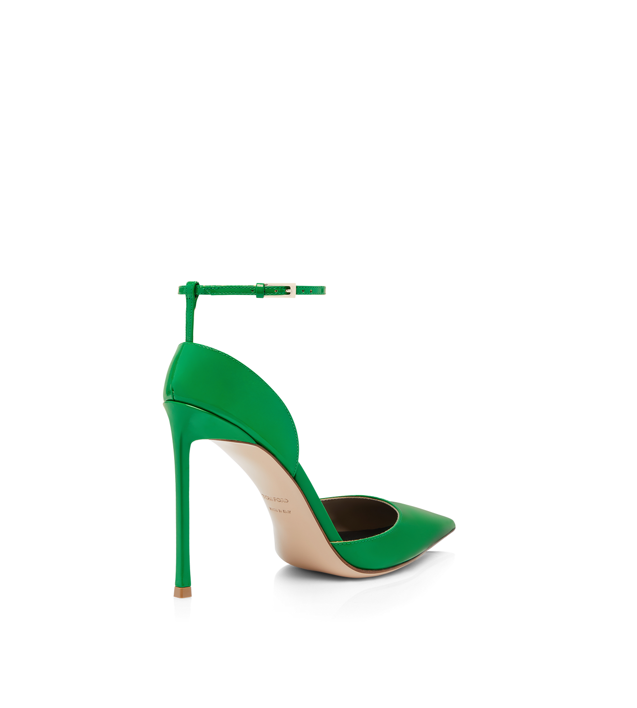 PATENT LEATHER VERTIGO ANKLE STRAP PUMP image number 2