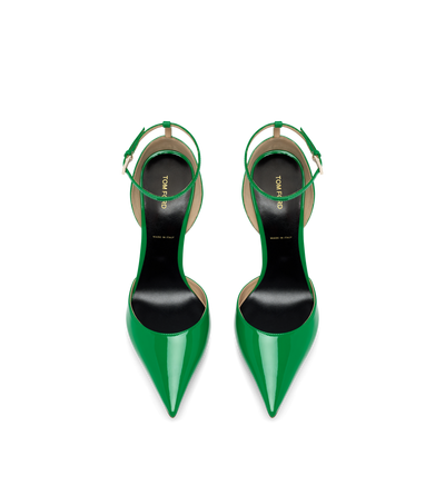 PATENT LEATHER VERTIGO ANKLE STRAP PUMP image number 3