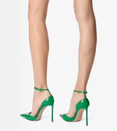 PATENT LEATHER VERTIGO ANKLE STRAP PUMP image number 4