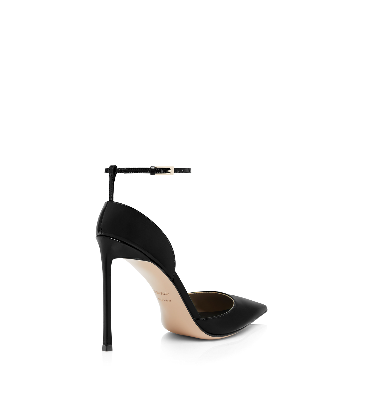 PATENT LEATHER VERTIGO ANKLE STRAP PUMP image number 2