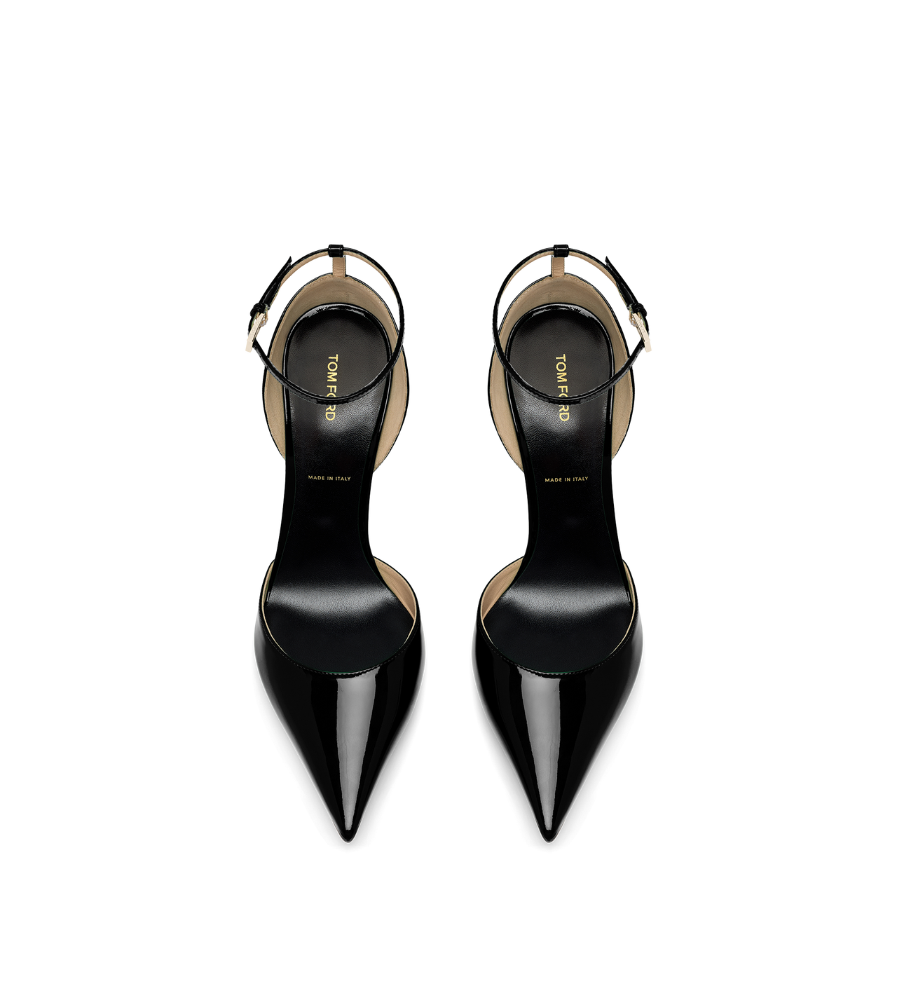 PATENT LEATHER VERTIGO ANKLE STRAP PUMP image number 3