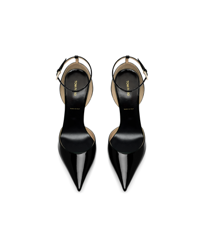 PATENT LEATHER VERTIGO ANKLE STRAP PUMP image number 3