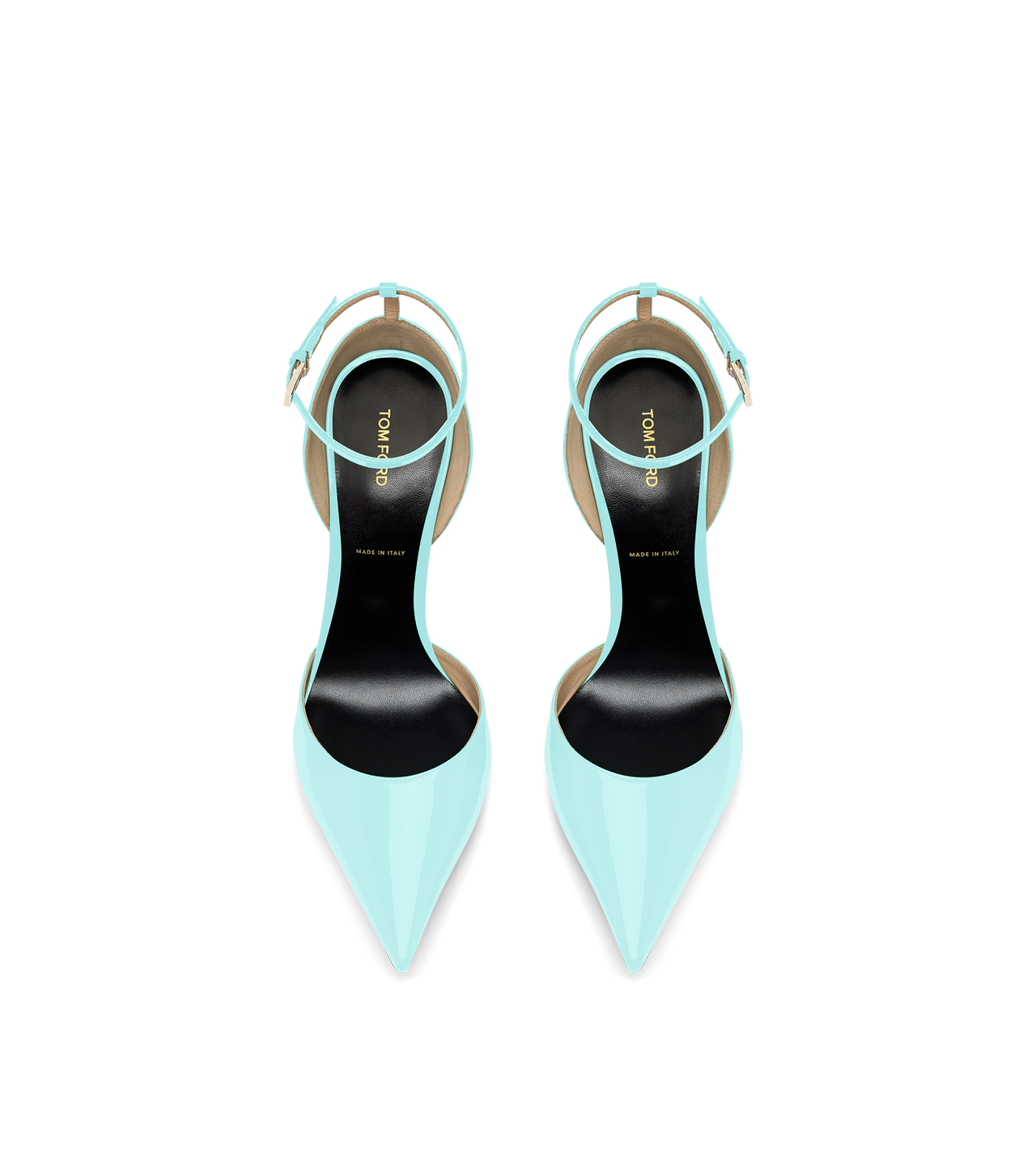 PATENT LEATHER VERTIGO ANKLE STRAP PUMP image number 3