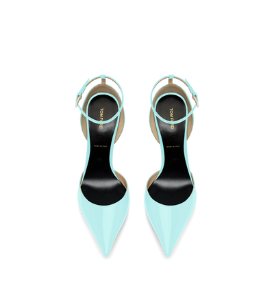 PATENT LEATHER VERTIGO ANKLE STRAP PUMP image number 3