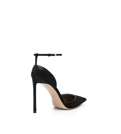 TEJUS-EFFECT PRINTED LEATHER VERTIGO ANKLE STRAP PUMP image number 2