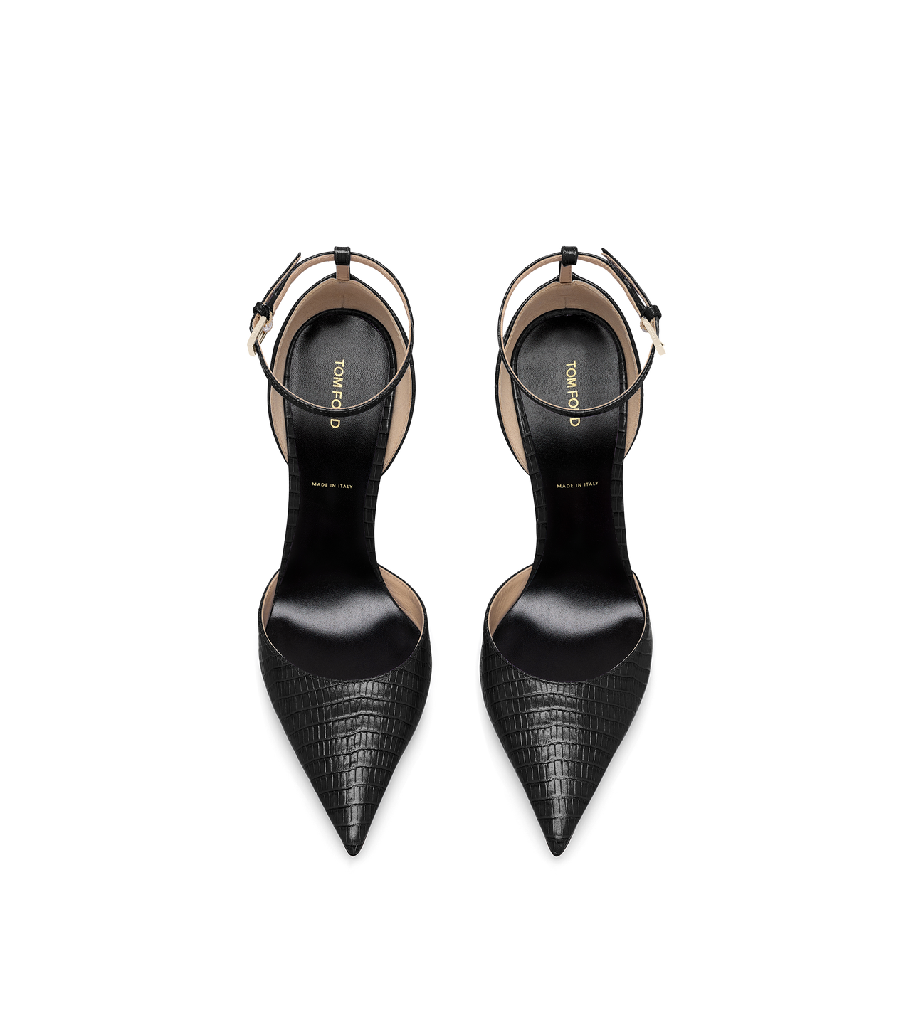 TEJUS-EFFECT PRINTED LEATHER VERTIGO ANKLE STRAP PUMP image number 3