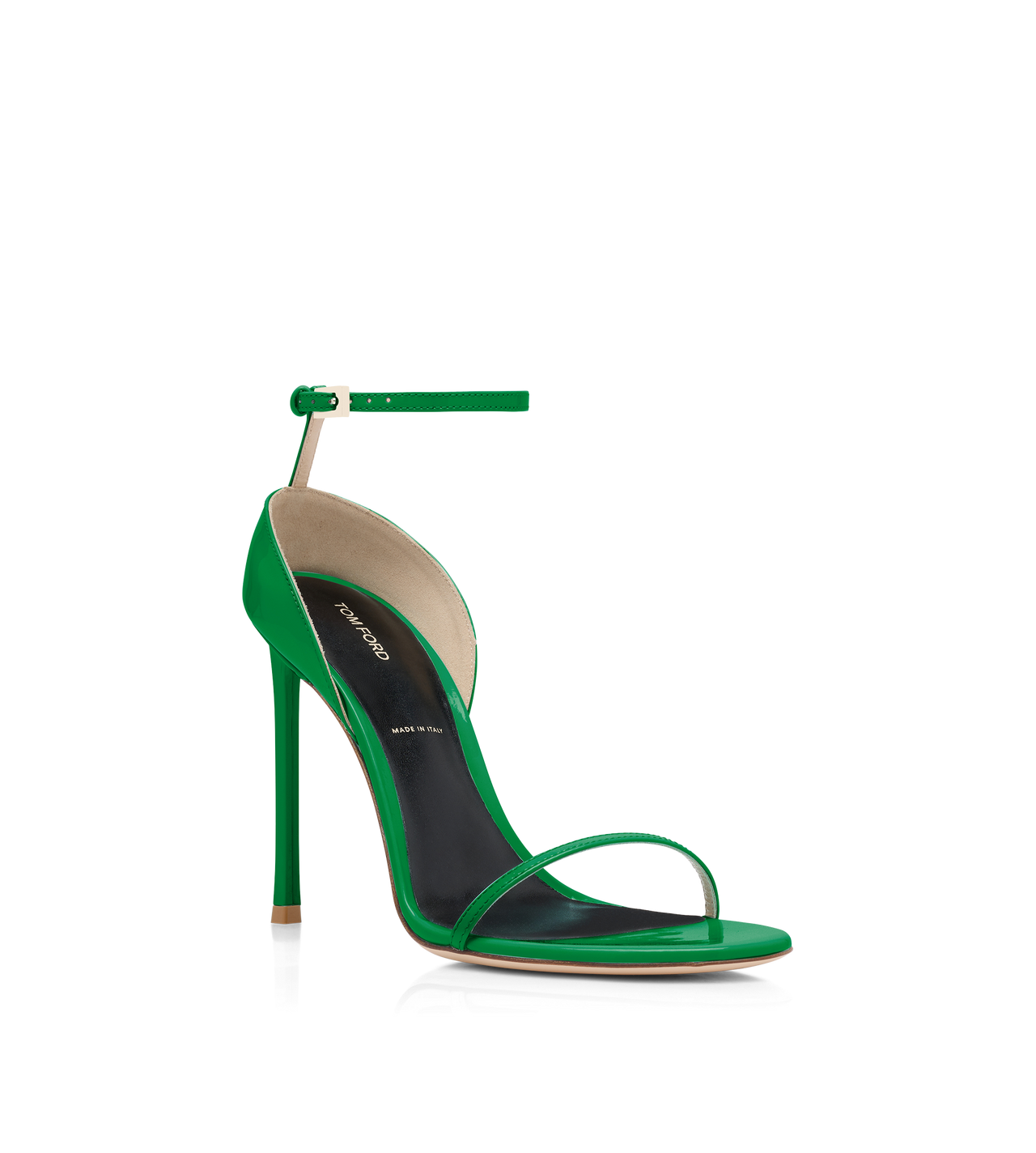 PATENT LEATHER VERTIGO ANKLE STRAP SANDAL image number 1